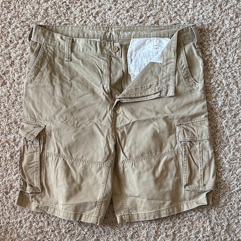 Nautica Men's Khaki Cargo Shorts